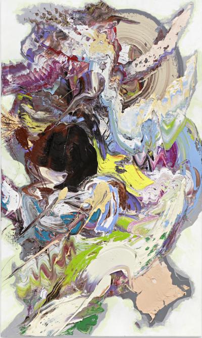 Sebastian Heiner, Butterfly Swords Fight, 2017, 170 x100 cm, Öl auf Leinwand