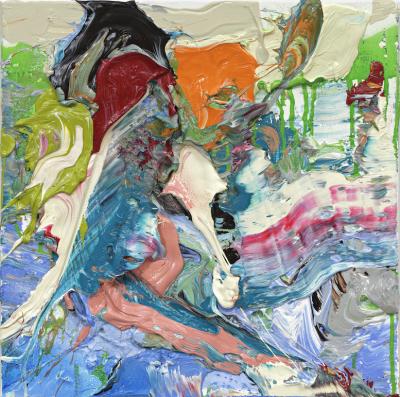 Heiner, Nothing but color No 4, 2020, Öl auf Leinwand, 40 x 40 cm