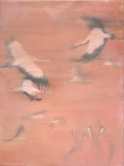 Abflug II, 2020, Öl auf Papier, 48 x 36 cm