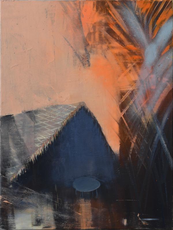 Friederike Jokisch, Zelt, 2019, Öl auf Leinwand, 60 x 50 cm