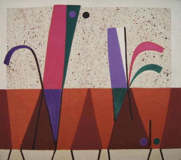 Komposition XXV - No 594, 1961, Öl auf Leinwand, 87,9 x 99,4 cm