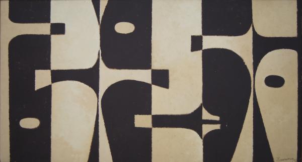 o.T. - No 778, 1965, Öl auf Holz, 65,8 x 121,9 cm
