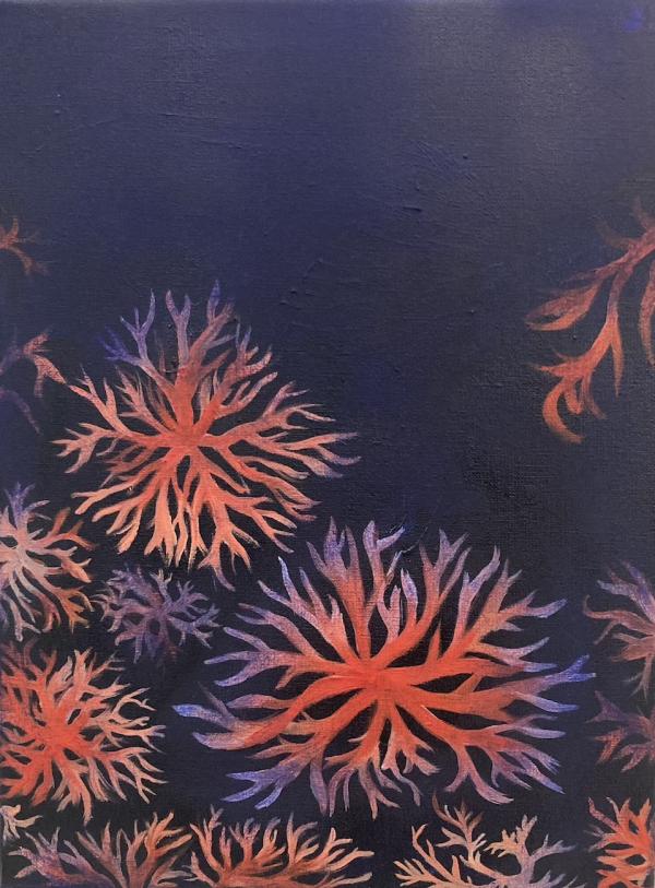 Coral I, 2022, Öl auf Leinwand, 40 x 30 cm