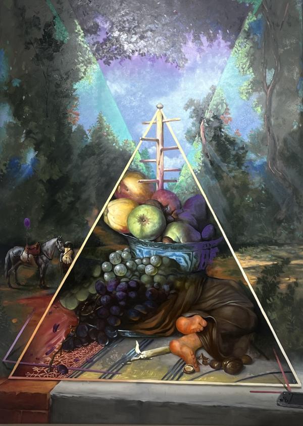 Jacobs Traum, 2025, Öl auf Leinwand, 140 x 100 cm