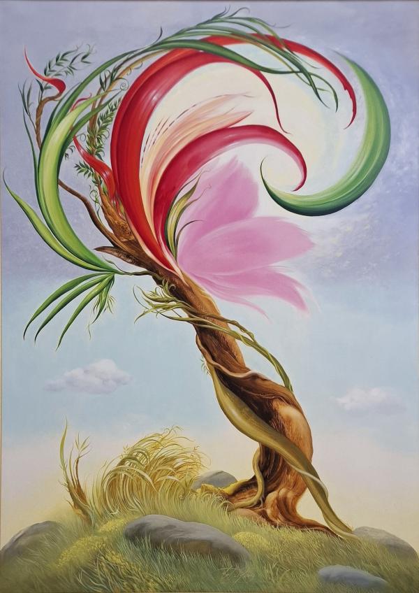 Dancing Tree (V), 1998, Öl auf Leinwand, 140 x 100 cm