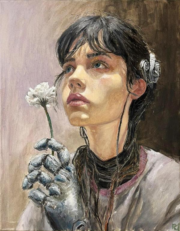 Porträt einer Freundin, 2026, Öl. Acryl auf Leinwand, 50 x 40 cm