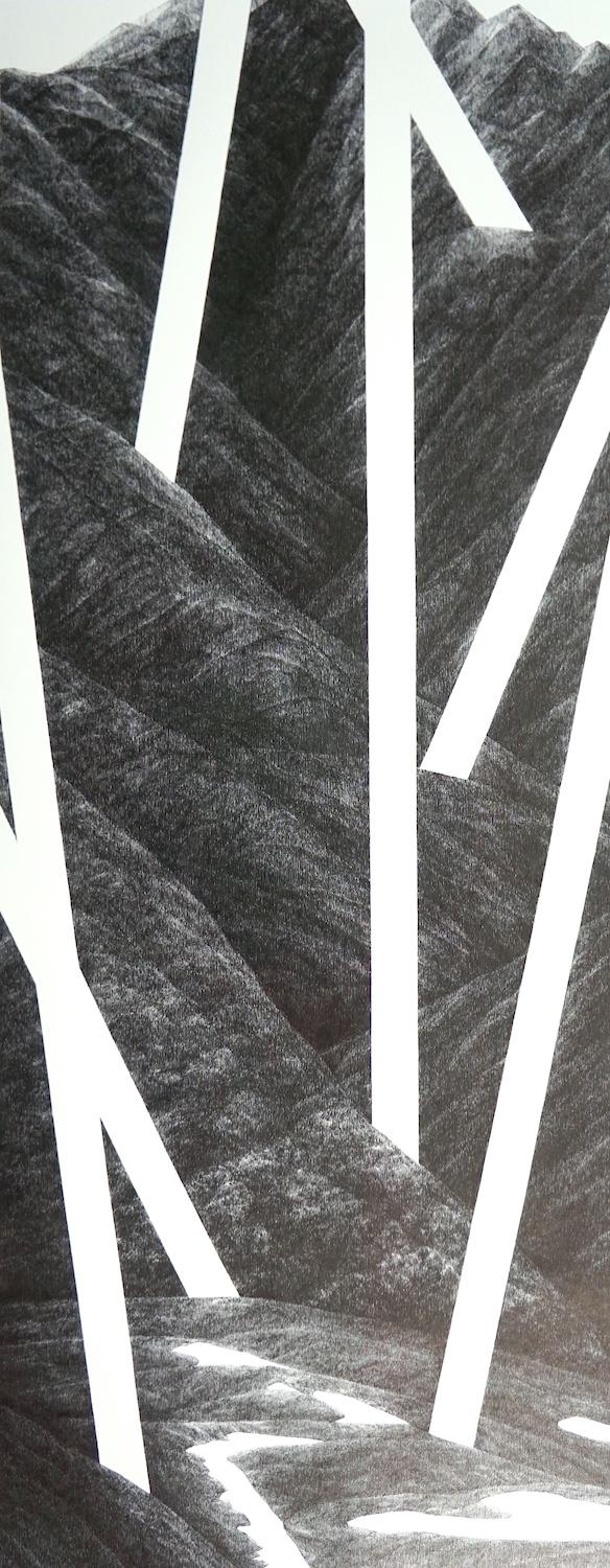 Wandel V, 2019, Tinte auf Papier, 100 x 40 cm