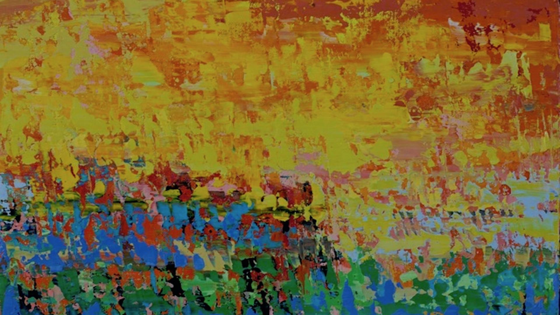 Pia Andersen, SUNGAAR TUARAQ, 2018, Öl auf Leinwand, 30 x 50 cm